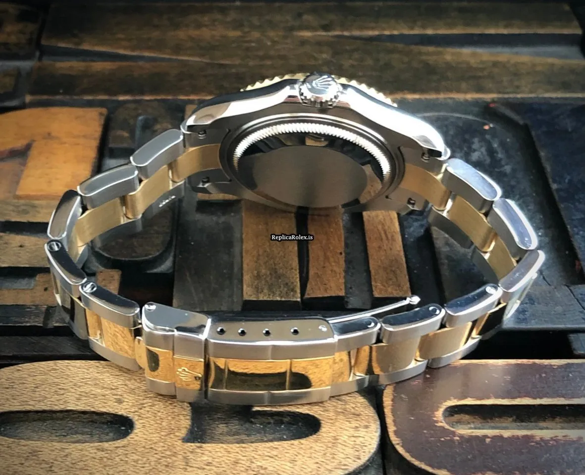 Beautiful Fake Rolex Yacht-master 168623 Caliber 2235 Automatic Movement 35mm Gold/steel Case Mens/unisex Watch - Image 7