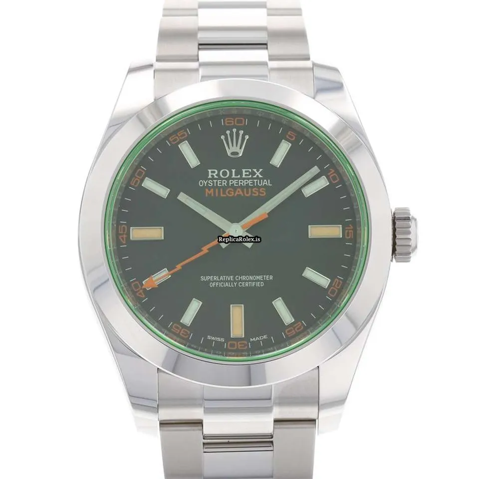 Swiss Imitation Rolex Milgauss 116400gv Caliber 3131 Automatic Movement 40mm Steel Case Mens/unisex Watch