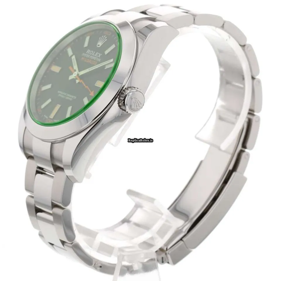 Swiss Imitation Rolex Milgauss 116400gv Caliber 3131 Automatic Movement 40mm Steel Case Mens/unisex Watch - Image 2