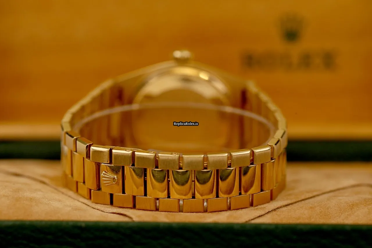 Good Replica Rolex Day-date Oysterquartz 19018 Caliber 5055 Quartz Movement 36mm Yellow Gold Case Mens/unisex Watch - Image 13