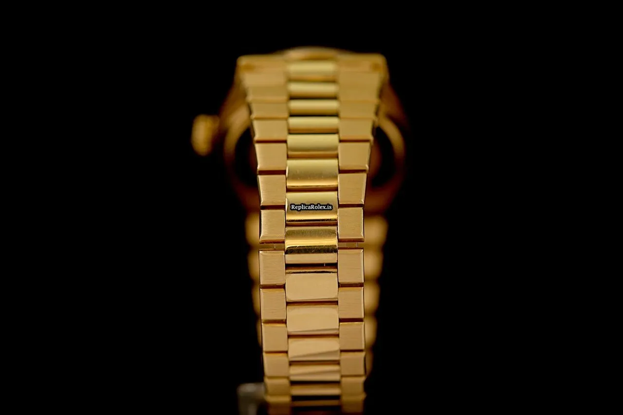 Good Replica Rolex Day-date Oysterquartz 19018 Caliber 5055 Quartz Movement 36mm Yellow Gold Case Mens/unisex Watch - Image 7