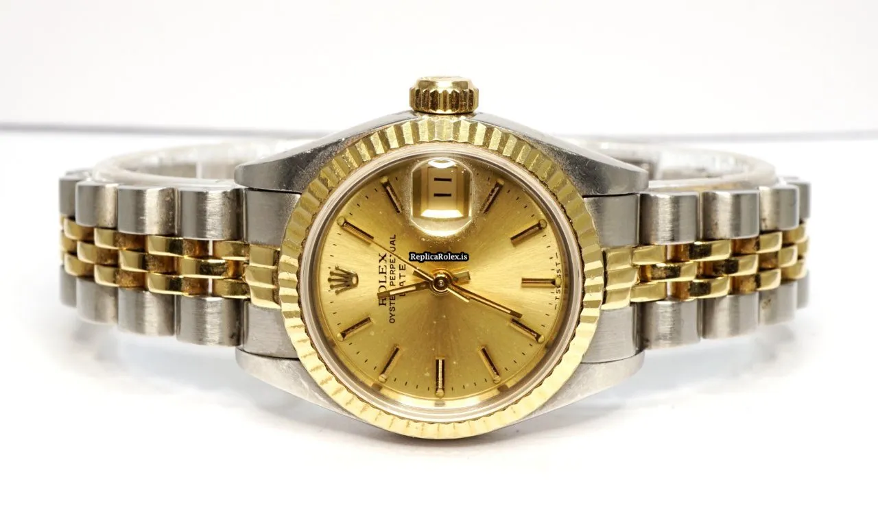 Superior Replica Rolex Lady-datejust 69173 Caliber 2135 Automatic Movement 26mm Gold/steel Case Womens Watch