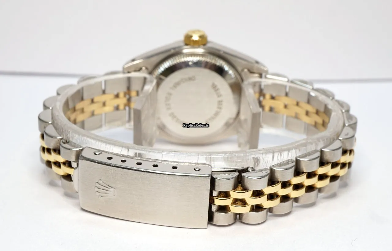 Superior Replica Rolex Lady-datejust 69173 Caliber 2135 Automatic Movement 26mm Gold/steel Case Womens Watch - Image 5