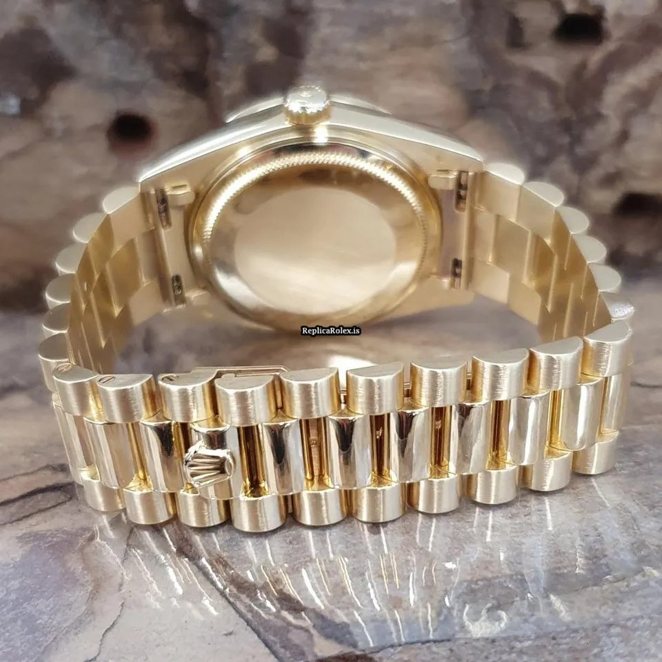 Ideal Replica Rolex Day-date 36 18148 Automatic Movement 36mm Yellow Gold Case Watch - Image 5