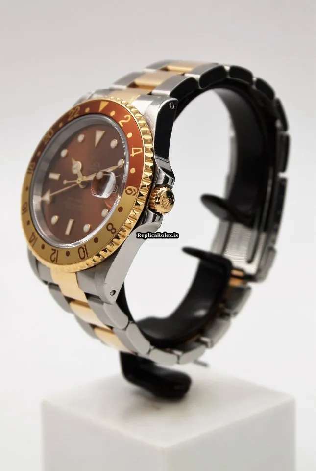 Neat Fake Rolex Gmt-master II 16713 Caliber 3185 Automatic Movement 40mm Gold/steel Case Mens/unisex Watch - Image 2