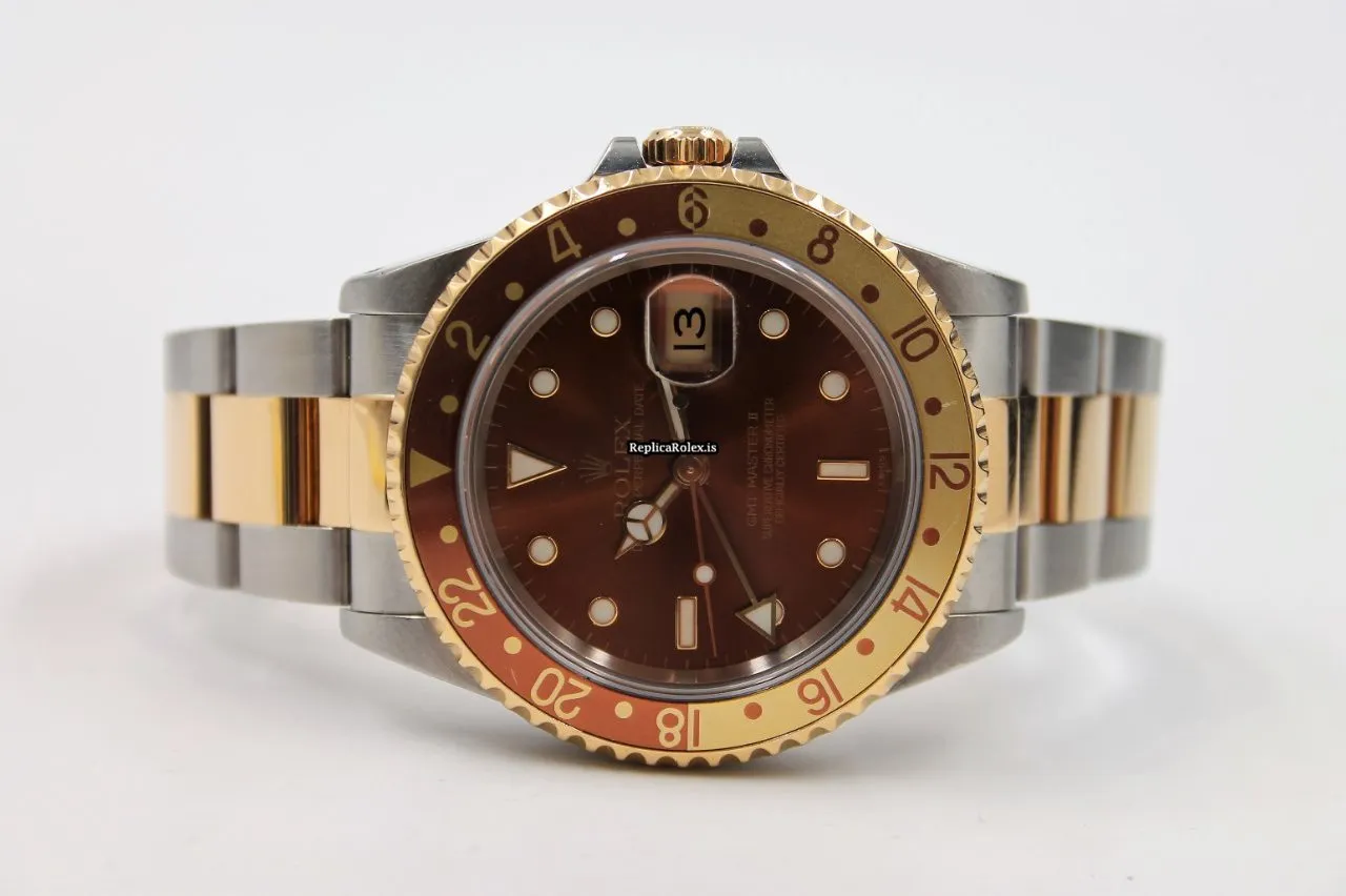 Neat Fake Rolex Gmt-master II 16713 Caliber 3185 Automatic Movement 40mm Gold/steel Case Mens/unisex Watch - Image 4