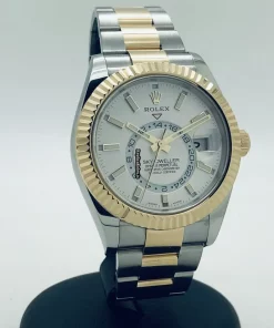 Fabulous Fake Rolex Sky-dweller 326933 Caliber 9001 Automatic Movement 42mm Gold/steel Case Mens/unisex Watch
