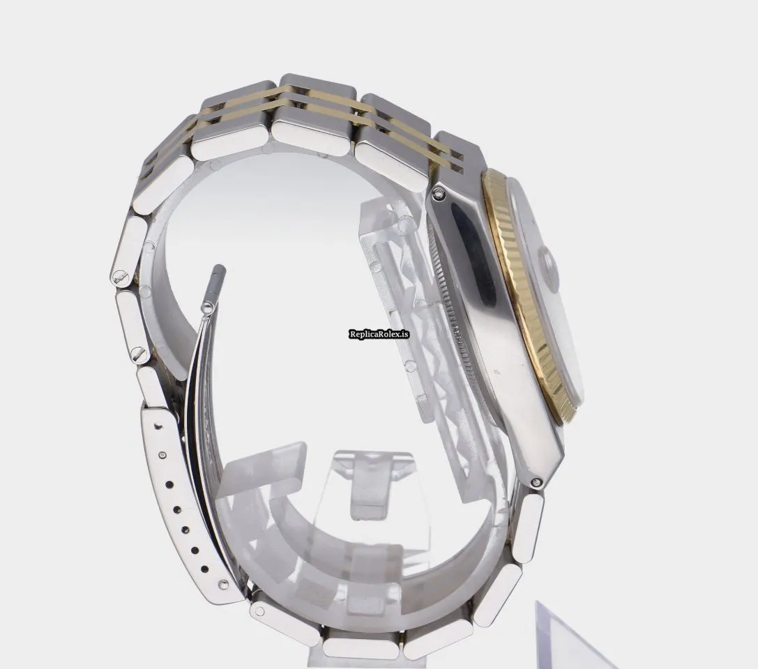 Fine Replica Rolex Datejust Oysterquartz 17013 Caliber 5035 Quartz Movement 36x42mm Gold/steel Case Mens/unisex Watch - Image 13