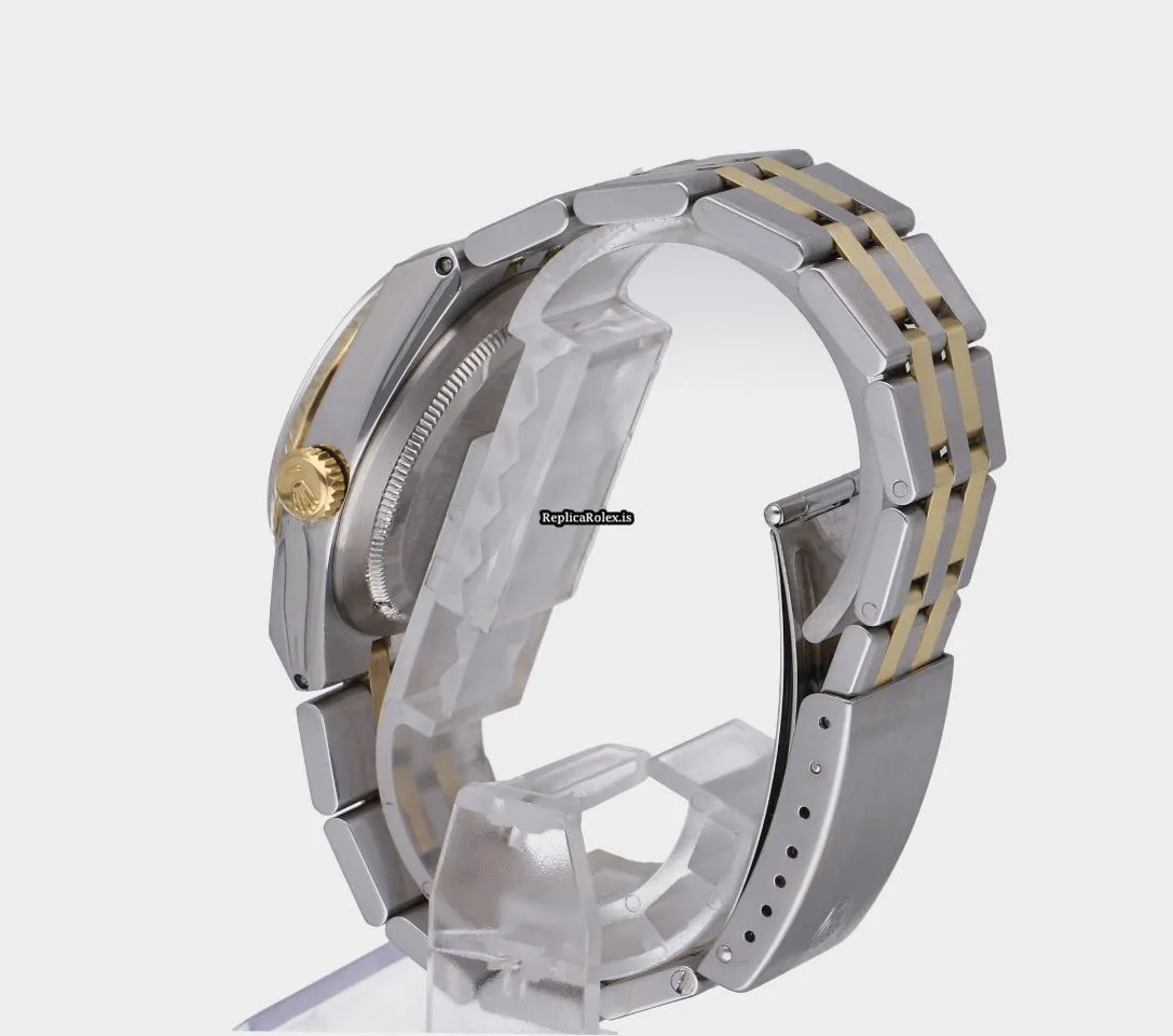 Fine Replica Rolex Datejust Oysterquartz 17013 Caliber 5035 Quartz Movement 36x42mm Gold/steel Case Mens/unisex Watch - Image 8