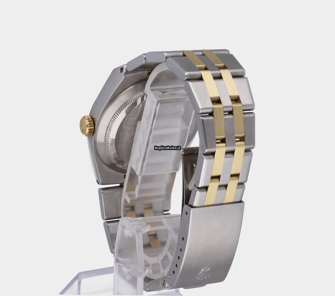 Fine Replica Rolex Datejust Oysterquartz 17013 Caliber 5035 Quartz Movement 36x42mm Gold/steel Case Mens/unisex Watch - Image 9