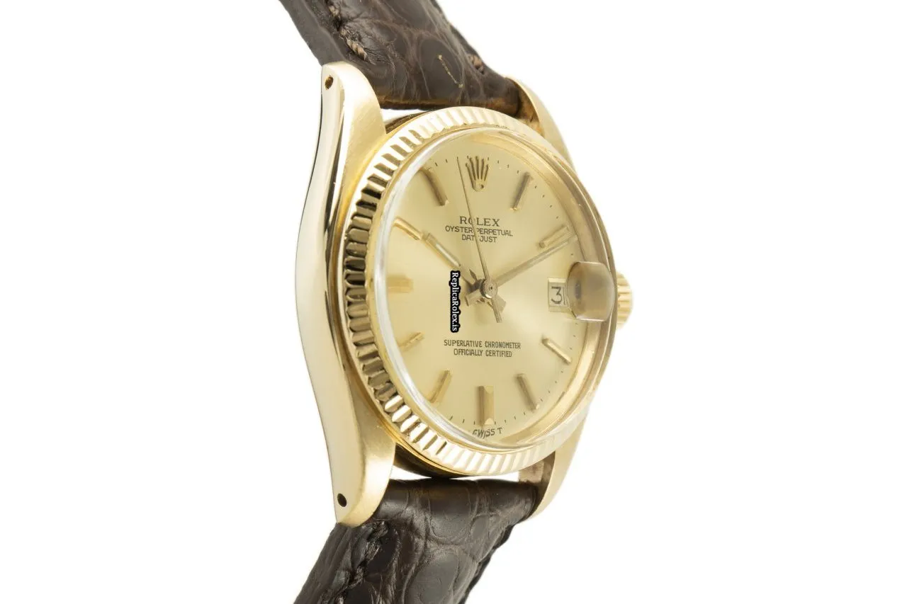 Discount Replica Rolex Lady-datejust 6827 Caliber 2030 Automatic Movement 31mm Yellow Gold Case Womens Watch - Image 5