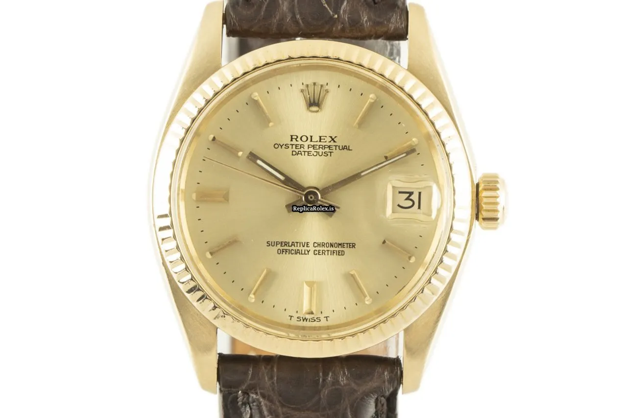 Discount Replica Rolex Lady-datejust 6827 Caliber 2030 Automatic Movement 31mm Yellow Gold Case Womens Watch - Image 6
