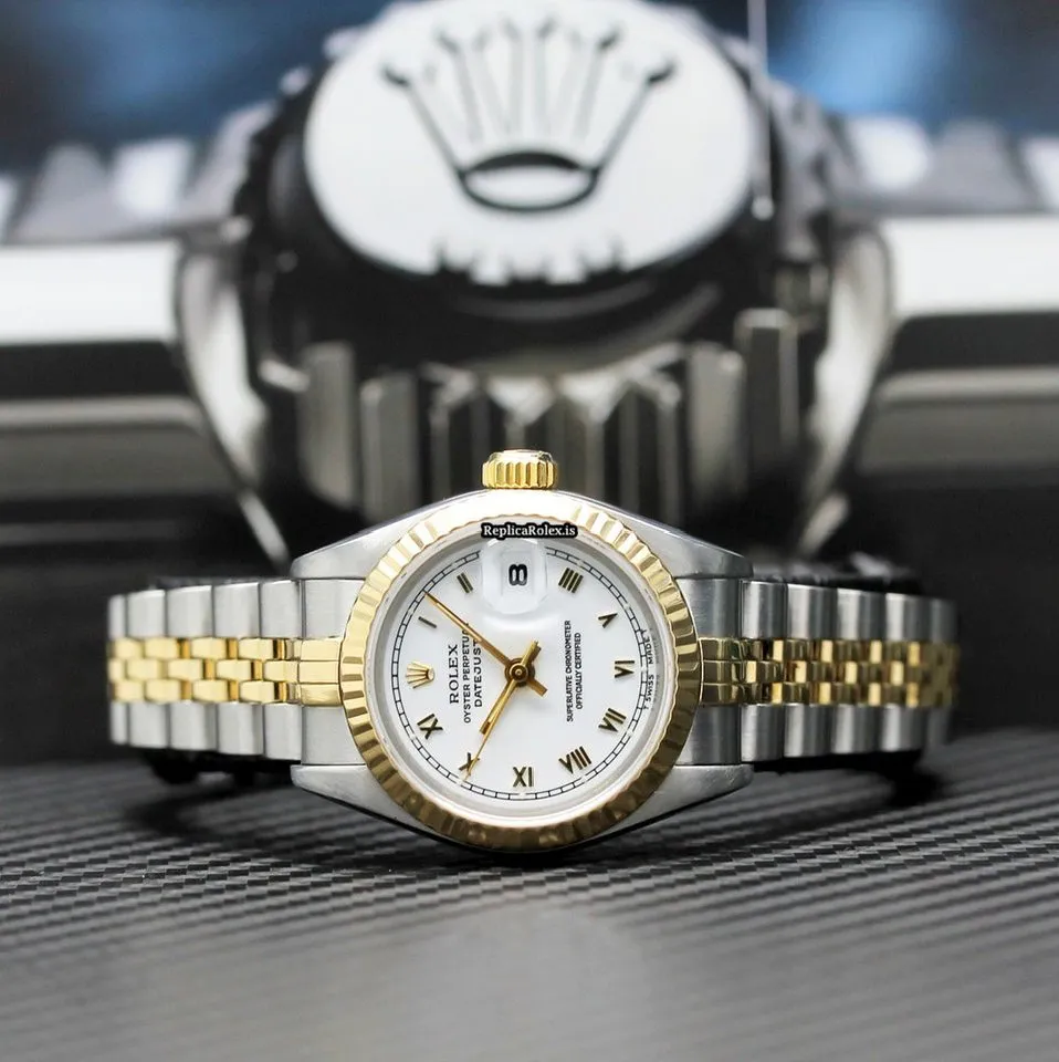 Wholesale Copies Rolex Lady-datejust 69173 Caliber 2135 Automatic Movement 26x42mm Gold/steel Case Womens Watch - Image 4