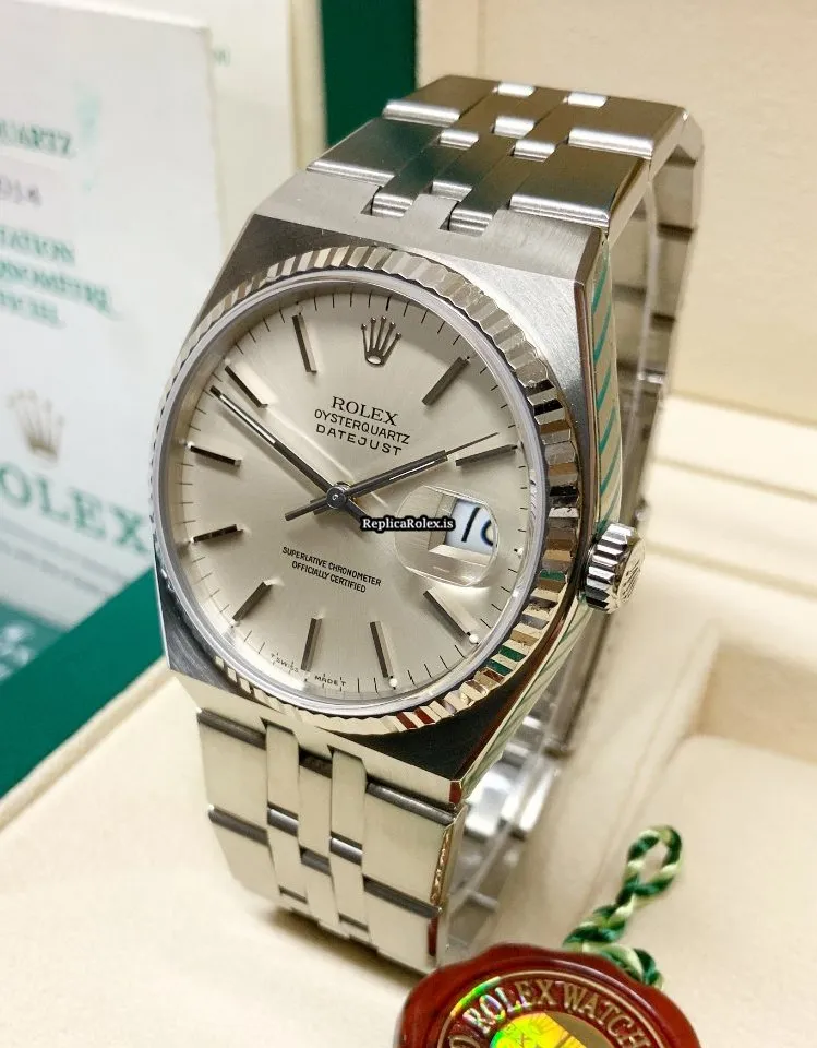 Lovely Clone Rolex Datejust Oysterquartz 17014 Caliber 5035 Quartz Movement 36mm Steel Case Mens/unisex Watch - Image 2