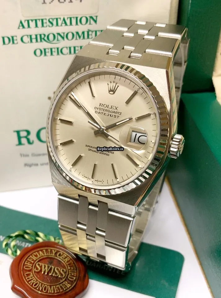 Lovely Clone Rolex Datejust Oysterquartz 17014 Caliber 5035 Quartz Movement 36mm Steel Case Mens/unisex Watch - Image 6