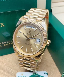 Good Replica Rolex Day-date 40 228238 Caliber 3255 Automatic Movement 40mm Yellow Gold Case Mens/unisex Watch