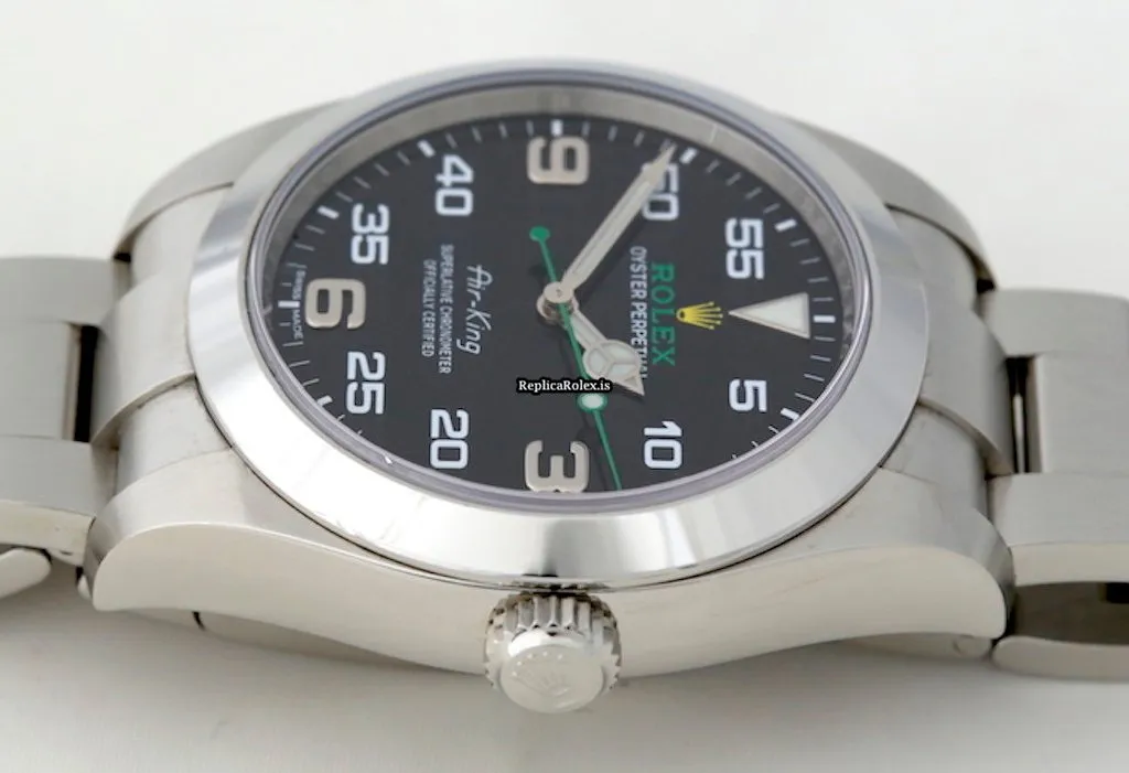Ideal Fake Rolex Air King 116900 Caliber 3131 Automatic Movement 40mm Steel Case Mens/unisex Watch - Image 9
