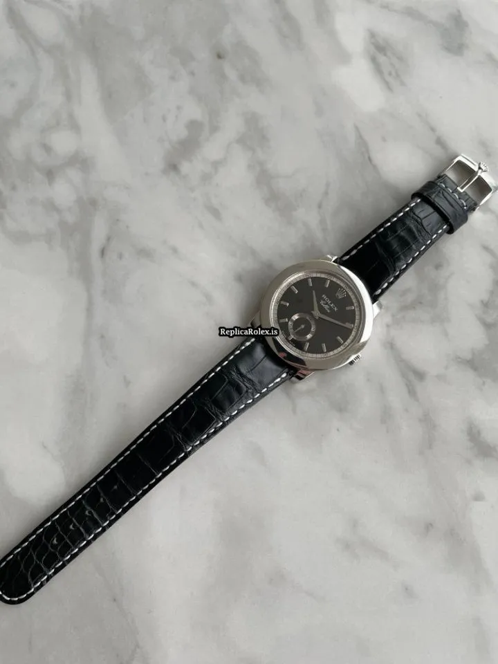 Great Replica Rolex Cellini 5241 Manual Winding Movement 38mm Platinum Case Mens/unisex Watch - Image 2