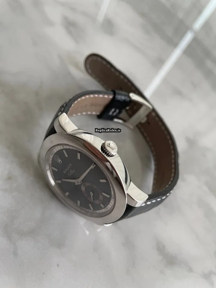 Great Replica Rolex Cellini 5241 Manual Winding Movement 38mm Platinum Case Mens/unisex Watch - Image 4