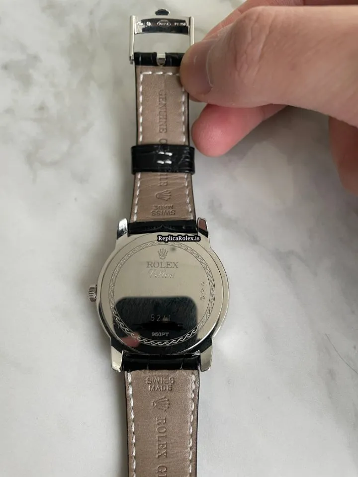 Great Replica Rolex Cellini 5241 Manual Winding Movement 38mm Platinum Case Mens/unisex Watch - Image 6