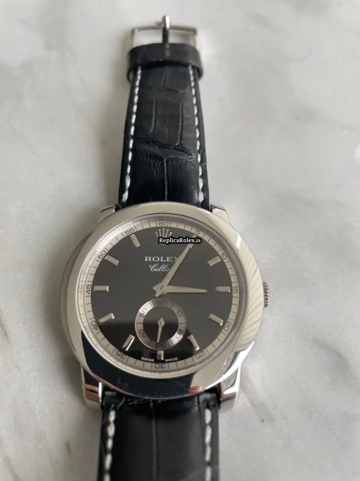 Great Replica Rolex Cellini 5241 Manual Winding Movement 38mm Platinum Case Mens/unisex Watch - Image 9