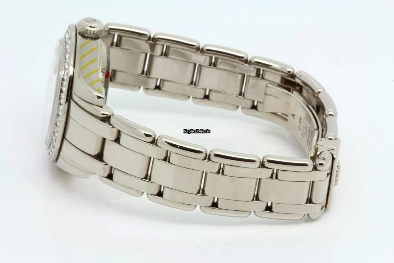 Fabulous Replica Rolex Lady-datejust Pearlmaster 69299 Automatic Movement 29mm White Gold Case Womens Watch - Image 5