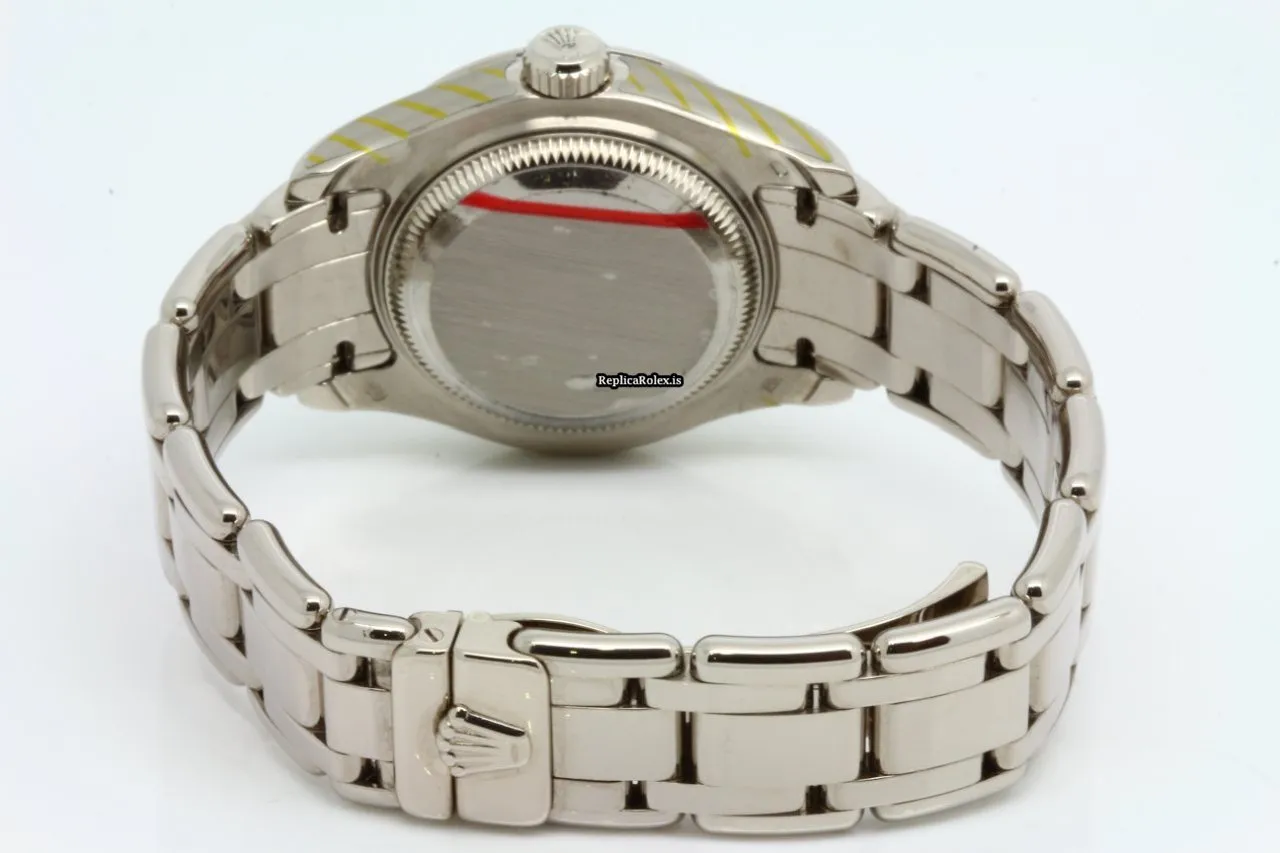 Fabulous Replica Rolex Lady-datejust Pearlmaster 69299 Automatic Movement 29mm White Gold Case Womens Watch - Image 6