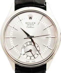 Lovely Fakes Rolex Cellini Dual Time 50529 Caliber 3180 Automatic Movement 39mm White Gold Case Mens/unisex Watch