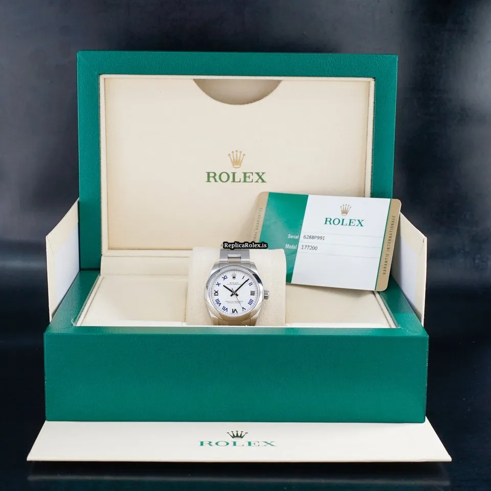 Wholesale Clone Rolex Oyster Perpetual 31 177200 Caliber 2231 Automatic Movement 31mm Steel Case Womens Watch - Image 10