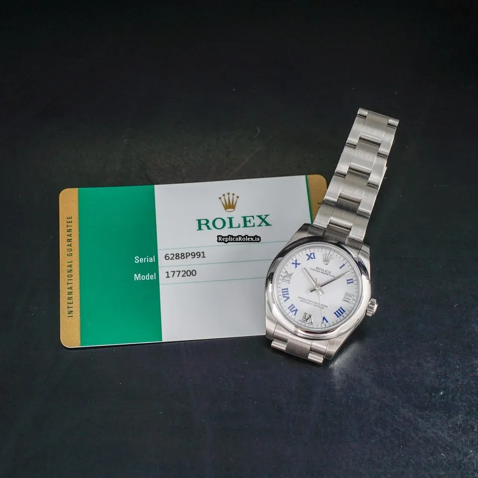 Wholesale Clone Rolex Oyster Perpetual 31 177200 Caliber 2231 Automatic Movement 31mm Steel Case Womens Watch - Image 11