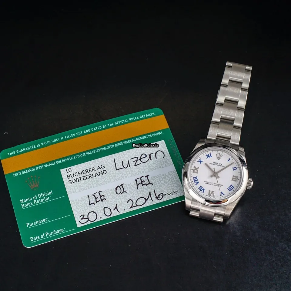 Wholesale Clone Rolex Oyster Perpetual 31 177200 Caliber 2231 Automatic Movement 31mm Steel Case Womens Watch - Image 12