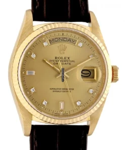 Amazing Fake Rolex Day-date 36 18038 Automatic Movement Yellow Gold Case Watch