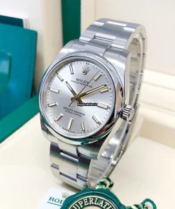 High-end Knockoff Rolex Oyster Perpetual 34 124200 Caliber 2232 Automatic Movement 34mm Steel Case Mens/unisex Watch