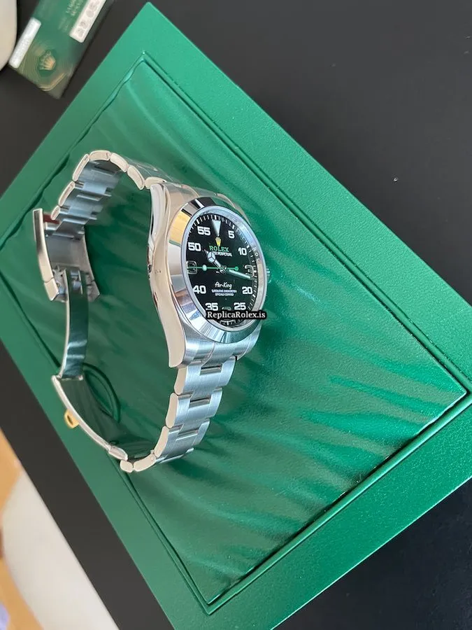 Trustworthy Fake Rolex Air King 116900 Caliber 3131 Automatic Movement 40mm Steel Case Mens/unisex Watch - Image 5