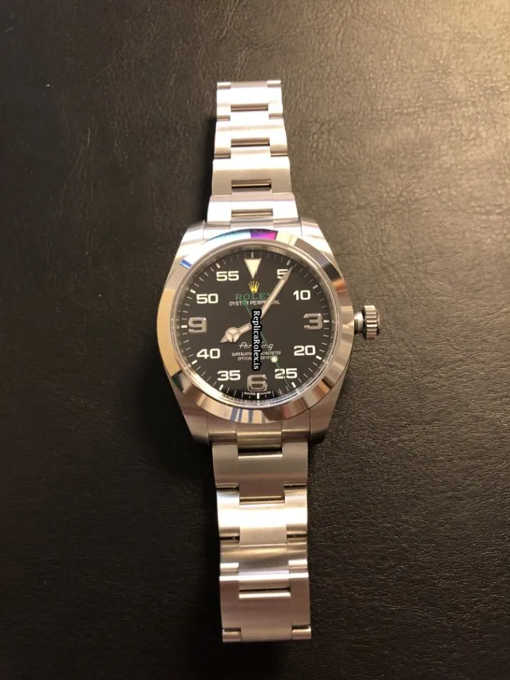 Trustworthy Fake Rolex Air King 116900 Caliber 3131 Automatic Movement 40mm Steel Case Mens/unisex Watch - Image 8