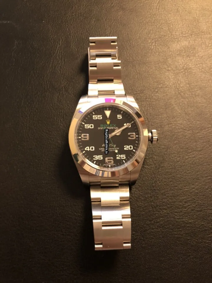 Trustworthy Fake Rolex Air King 116900 Caliber 3131 Automatic Movement 40mm Steel Case Mens/unisex Watch - Image 9