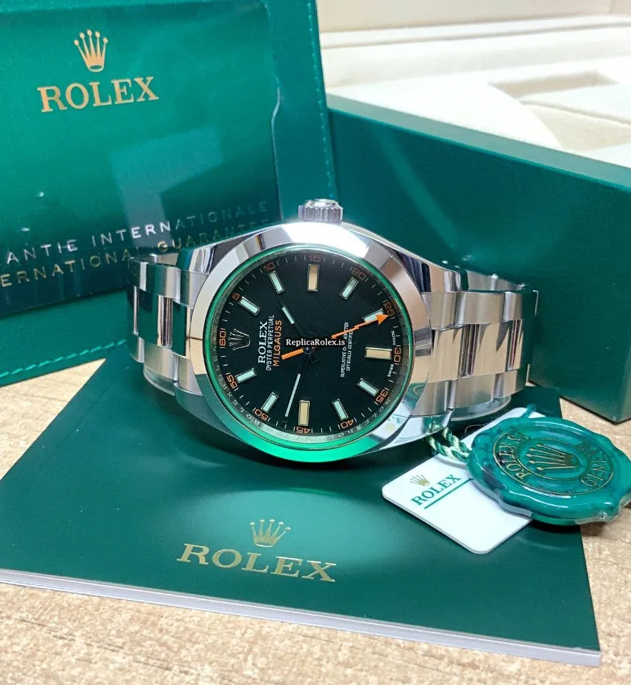 Wholesale Fake Rolex Milgauss 116400gv Caliber 3131 Automatic Movement 40mm Steel Case Mens/unisex Watch - Image 7