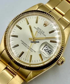 Defect Replica Rolex Oyster Perpetual Date 1503 Caliber 1570 Automatic Movement 34mm Yellow Gold Case Mens/unisex Watch