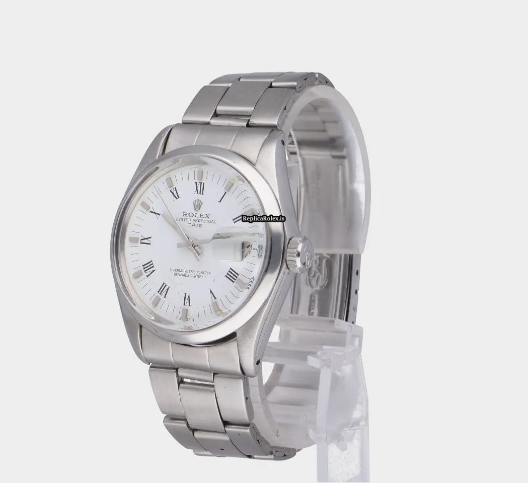 Lovely Replica Rolex Oyster Perpetual Date 1500 Caliber 1570 Automatic Movement 34mm Steel Case Mens/unisex Watch - Image 3