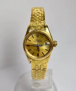 Wonderful Fake Rolex Lady-datejust 6520 Automatic Movement 24mm Yellow Gold Case Womens Watch