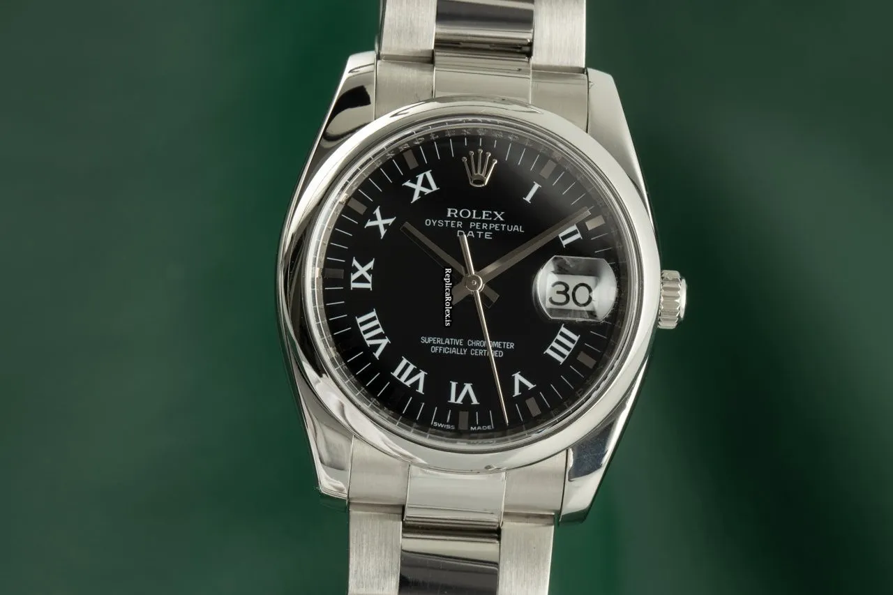 Epic Fakes Rolex Oyster Perpetual Date 115200 Caliber 3135 Automatic Movement 34mm Steel Case Mens/unisex Watch