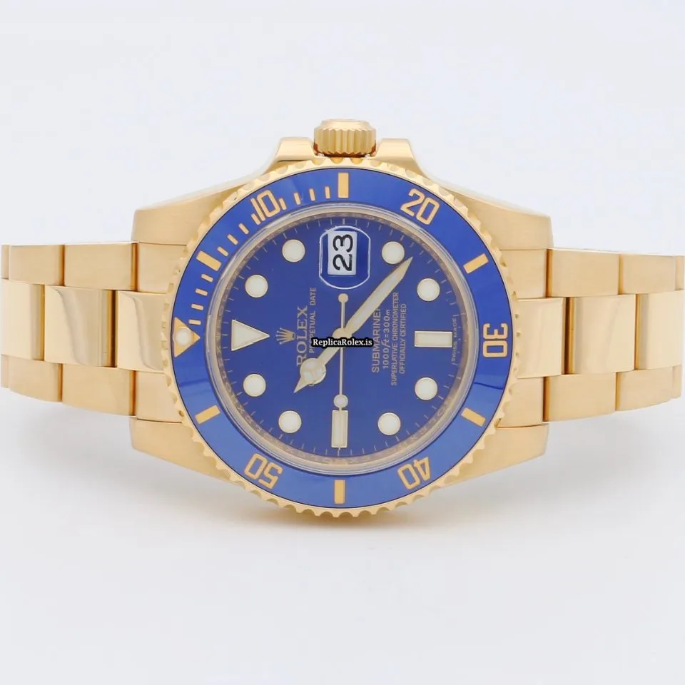 Top Fake Rolex Submariner Date 116618lb Caliber 3135 Automatic Movement 40mm Yellow Gold Case Mens/unisex Watch - Image 5