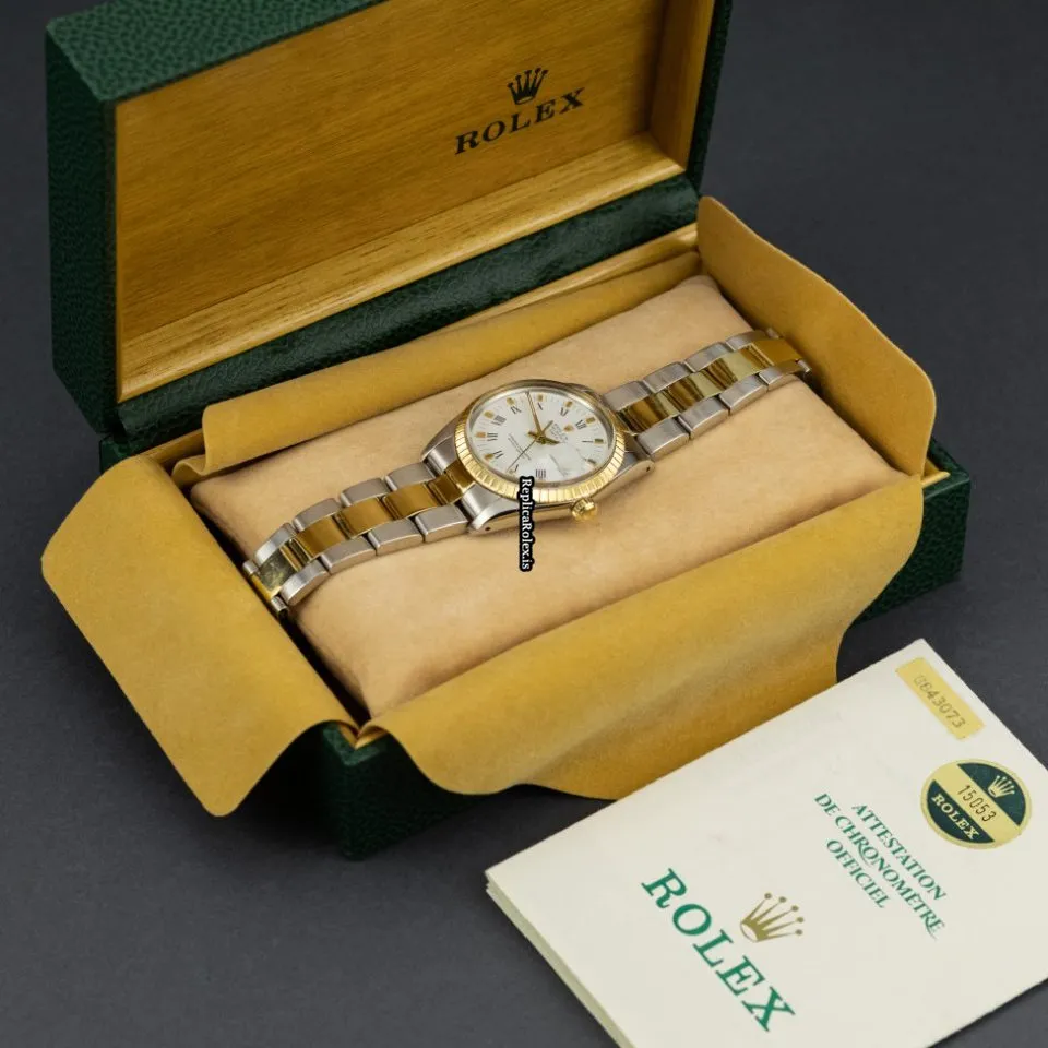 Stylish Imitation Rolex Oyster Perpetual Date 15053 Caliber 3035 Automatic Movement 34mm Gold/steel Case Mens/unisex Watch - Image 2