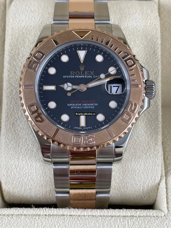 Beautiful Fake Rolex Yacht-master 37 268621 Caliber 2236 Automatic Movement 37mm Gold/steel Case Mens/unisex Watch - Image 2