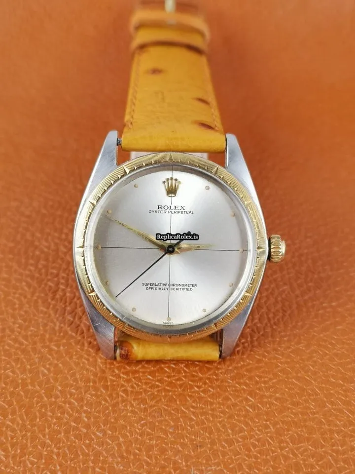 Perfect Replica Rolex Oyster Perpetual 34 1008 Caliber 1560 Automatic Movement 34mm Gold/steel Case Mens/unisex Watch - Image 2