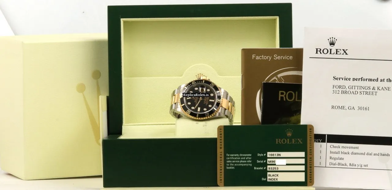 Stylish Fake Rolex Submariner Date 16613ln Caliber 3135 Automatic Movement 40mm Gold/steel Case Mens/unisex Watch - Image 2