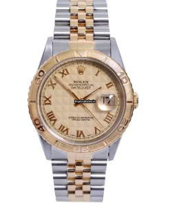 Stylish Replica Rolex Datejust Turn-o-graph 16263 Caliber 3155 Automatic Movement 36mm Gold/steel Case Mens/unisex Watch