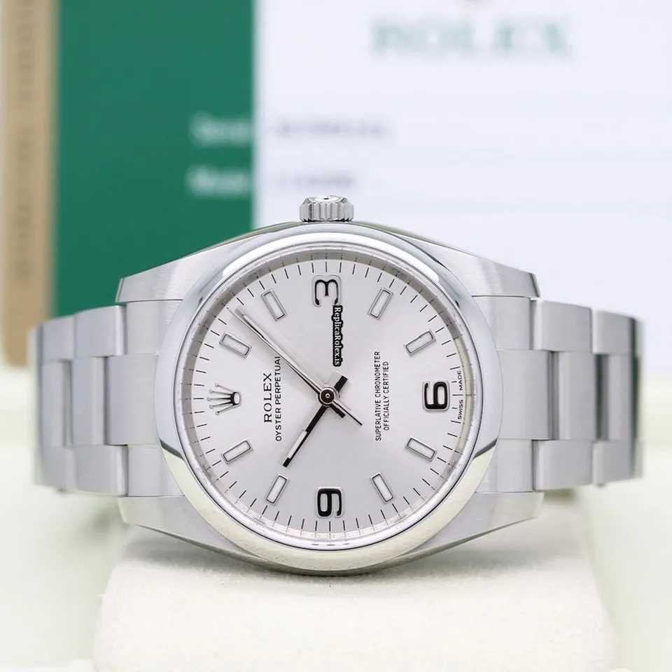 Neat Replica Rolex Oyster Perpetual 34 114200 Caliber 3130 Automatic Movement 34x42mm Steel Case Mens/unisex Watch - Image 4