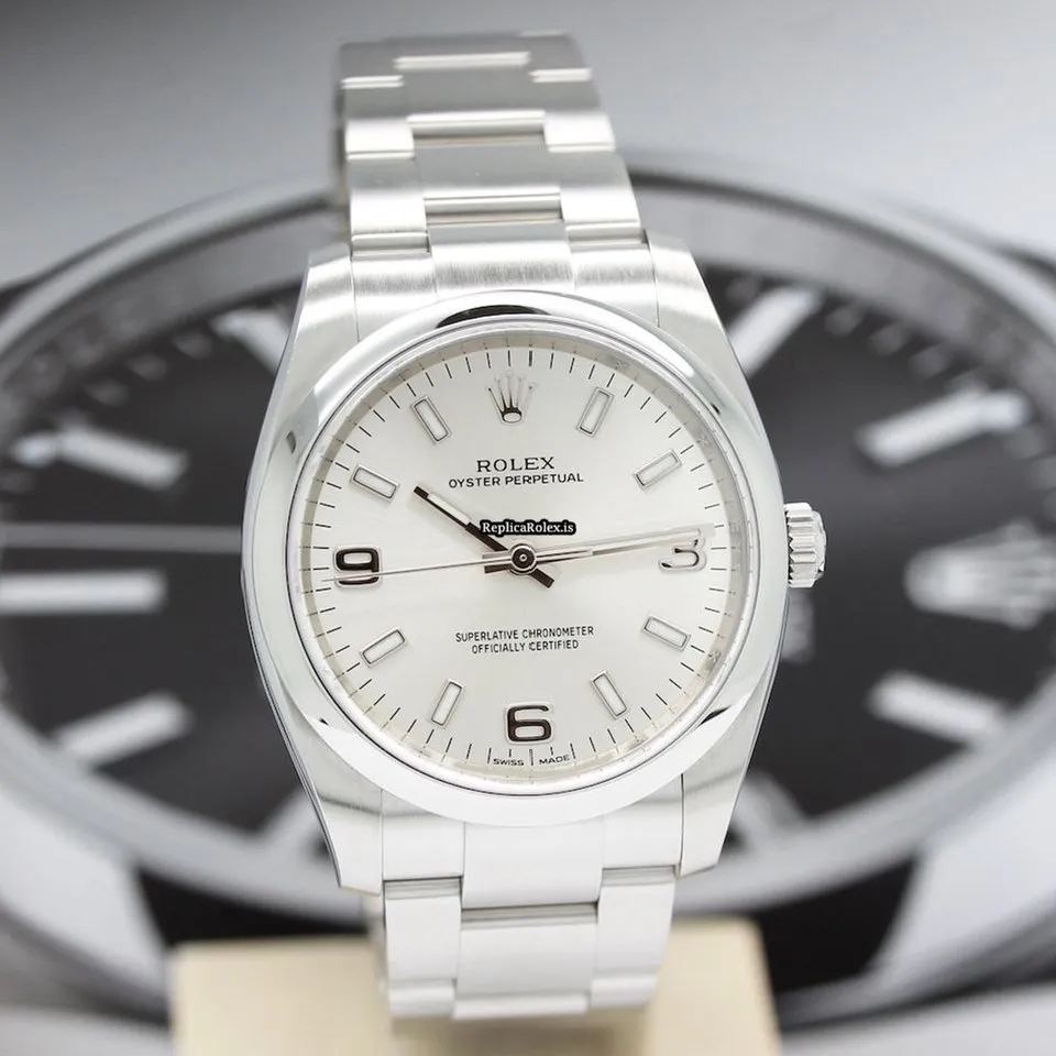 Neat Replica Rolex Oyster Perpetual 34 114200 Caliber 3130 Automatic Movement 34x42mm Steel Case Mens/unisex Watch - Image 7