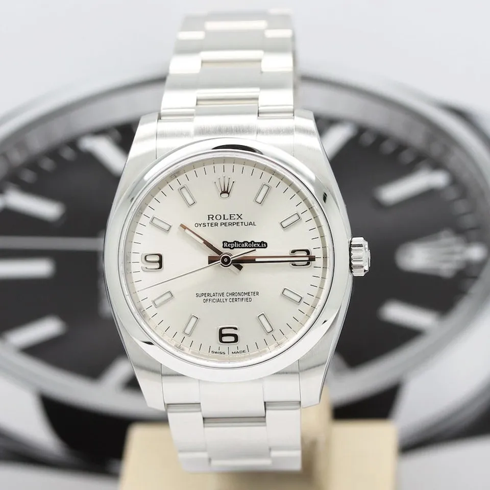 Neat Replica Rolex Oyster Perpetual 34 114200 Caliber 3130 Automatic Movement 34x42mm Steel Case Mens/unisex Watch - Image 8